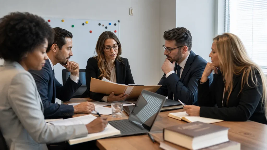 CRM jurídico com quadro de funil no escritório