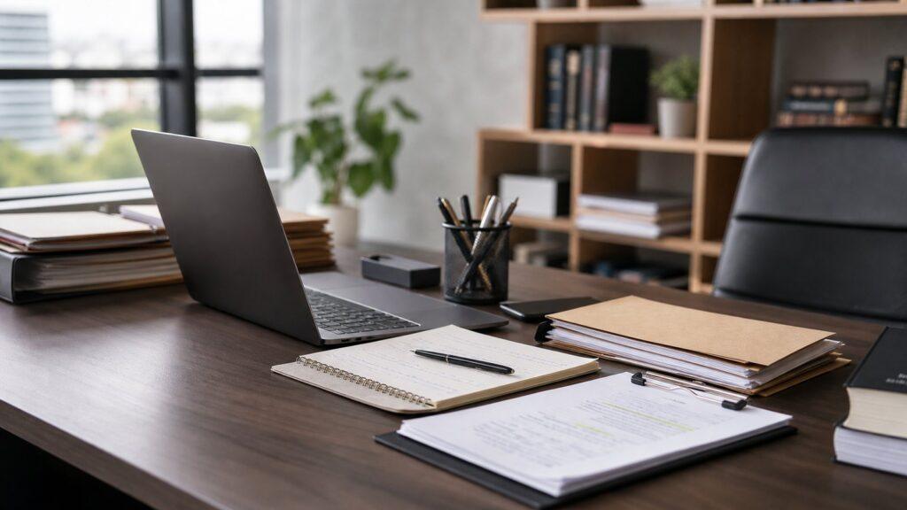 sistema para advogados em escritório moderno